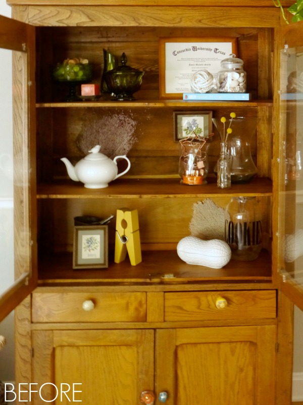 Jazzing up the pie safe with fabric loft