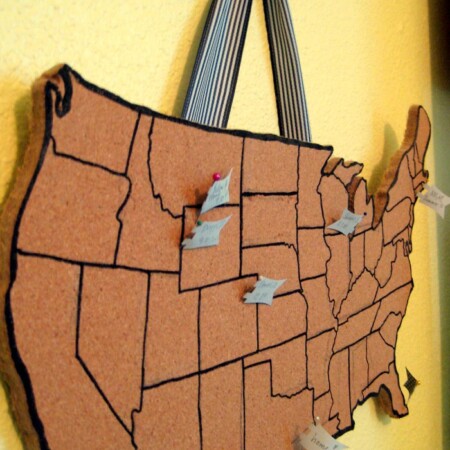 DIY United States cork board