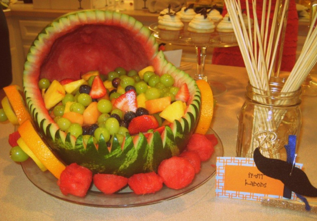 Fruit kabobs party food idea