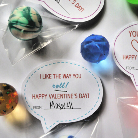 Bouncy Ball Valentines for kids