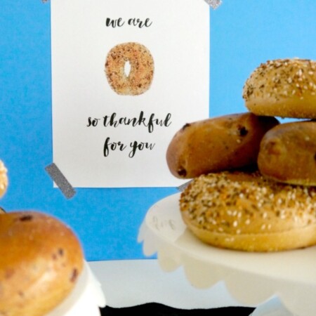 Bagels for teacher day! +free printable