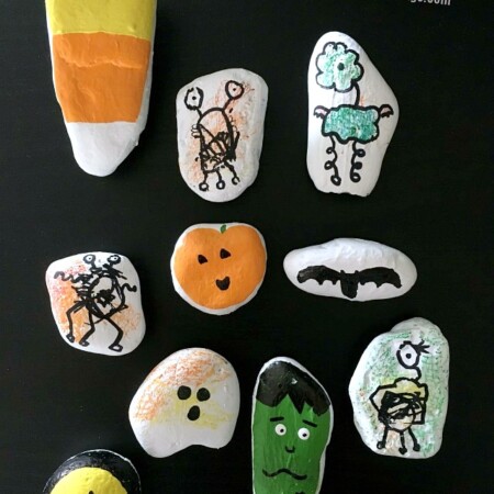 Kid-Painted-Halloween-rocks