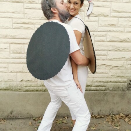 Double stuffed Oreo Halloween costume