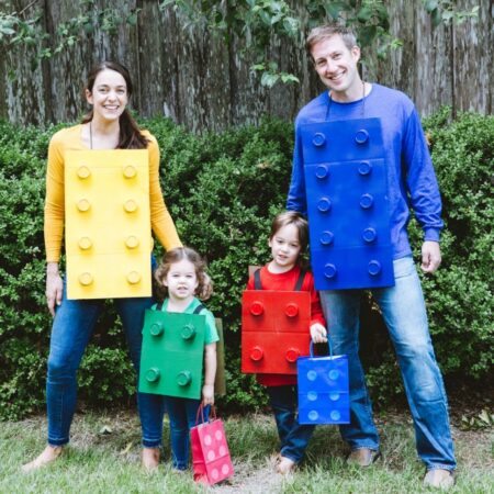 DIY LEGO costumes made out of cardboard