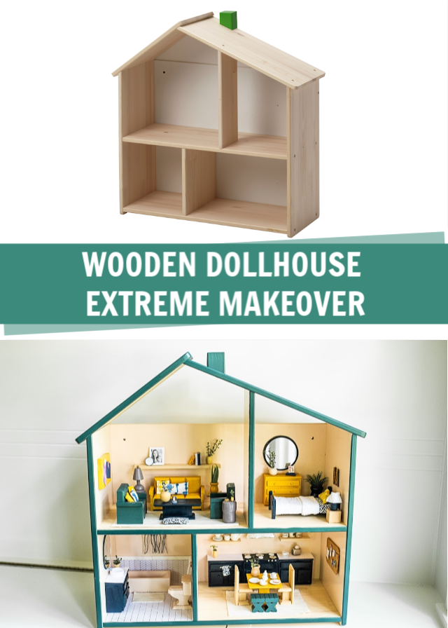 homemade wooden dollhouse