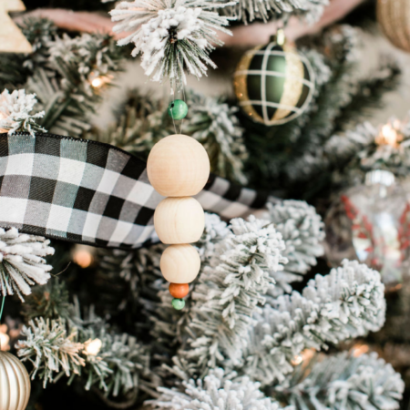 DIY wood bead ornaments