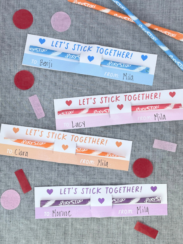 Pixy Stix Valentines Free Printable C R A F T 