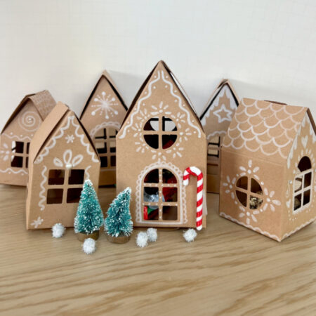 paper gingerbread house diy advent calendar