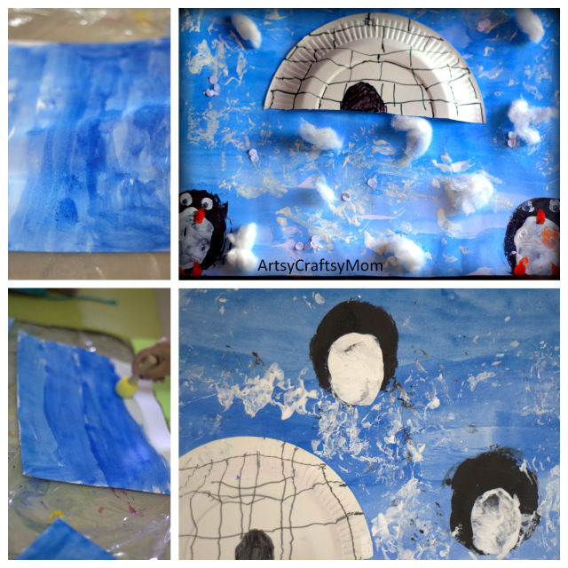 paper plate igloo craft