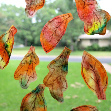 Fall leaf coffee filter craft