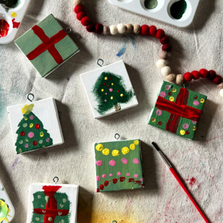 Painted canvas ornament ideas